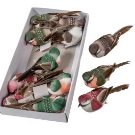 Madár csipeszes pöttyös 12cm (db ár)