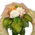 Szalma koszorú hazai szárazvirág díszítéssel 20cm