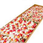 Orchidea ág gumi bordó-krém M77cm 24db/#