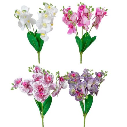 Orchidea csokor gumi 5v, M46cm 20db/#