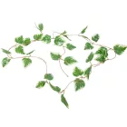 Girland fehér szélű szív alakú 245cm  5db/csom