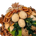 Rózsatoboz koszorú trópusi szárazvirág díszítéssel 15cm