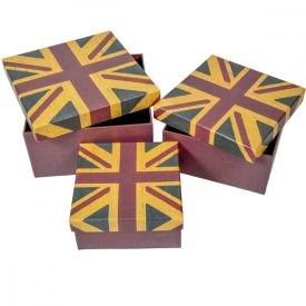 Papír doboz union jack mintás 20-18-15cm 3db-os