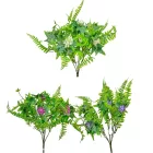 Zöld páfrány csokor 5ágú mix M30cm 48db/#