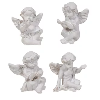 Angyal ülő fehér poly M3,5cm