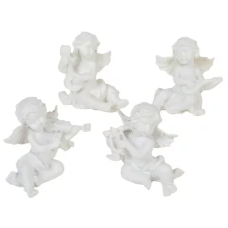 Angyal hangszerrel poly fehér M6cm