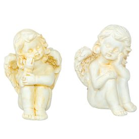 Angyal poly ülő sárgás M6cm