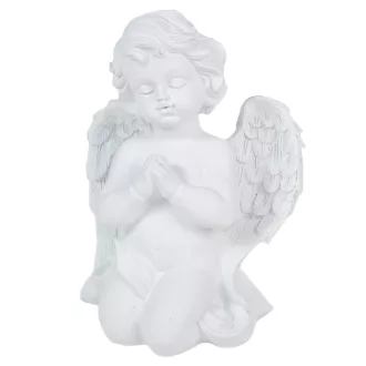Angyal imádkozó poly fehér M17cm