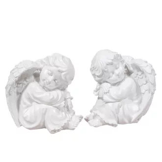 Angyal ülő poly fehér M11cm