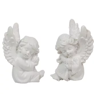 Angyal ülő poly fehér M7,5cm