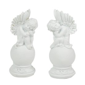 Angyal gömbön ülő poly M11cm