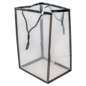 Virág tasak átlátszó fekete 30x20x16cm