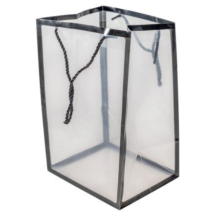 Virág tasak átlátszó fekete 30x20x16cm