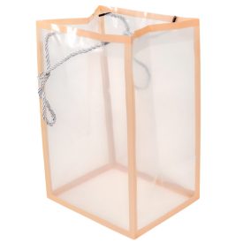 Virág tasak átlátszó barack 30x20x16cm