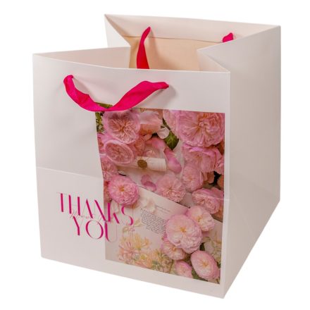 Papír virág tasak virágos 28x28x30 