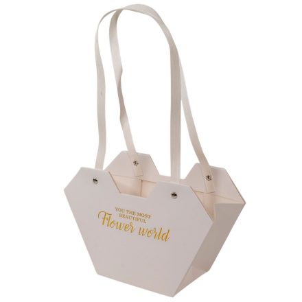 Virágtasak felirattal fehér 15,5x9x23,5 cm