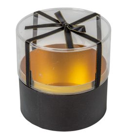 Virágdoboz búrás fekete D13x13cm