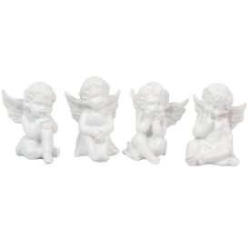 Angyal ülő poly fehér M6,5cm