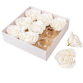 Szappanrózsafej szív fehér 6,5x9cm