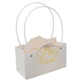 Virágtasak fehér 22x10x32cm