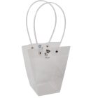 Virágtasak pöttyös fehér 16x15x8cm