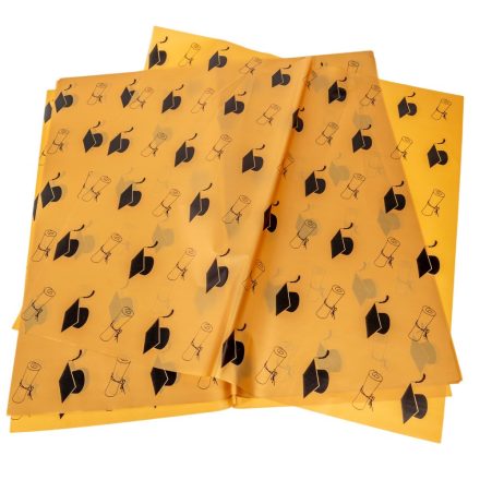 Csomagolófólia ballagás arany 57x57cm 20db-os