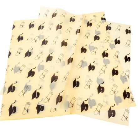 Csomagolófólia ballagás krém 57x57cm 20db-os