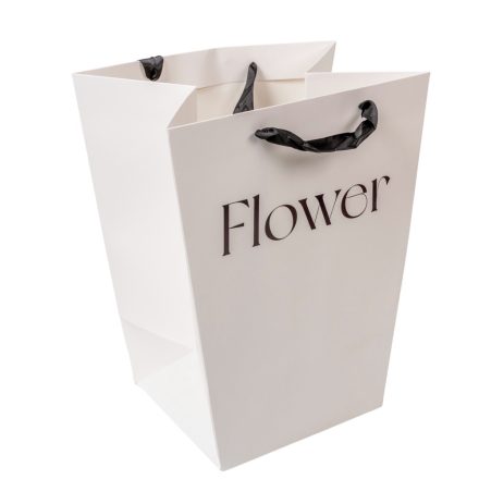 Virágtasak fehér 30x18x34cm