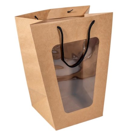 Virágtasak natúr 25x16x30cm