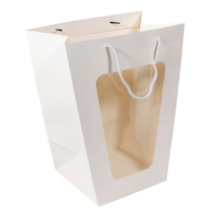 Virágtasak fehér 25x16x30cm