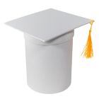 Papírdoboz ballagás fehér M18x17cm