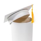 Papírdoboz ballagás fehér M18x17cm