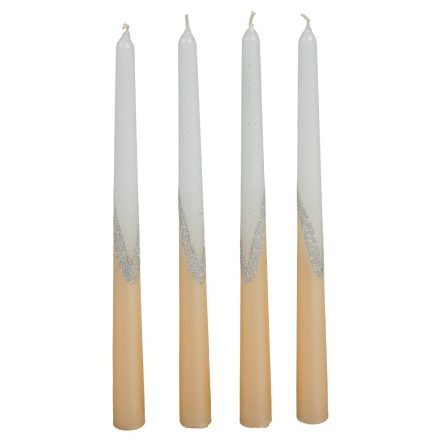 Flitteres sziluett gyertya 300mm púder 4db/csom (db ár)
