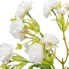 Tearózsa ág 5ágú fehér M58cm 24db/#