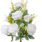 Rózsa csokor féloldalas 7v. mix M51cm 12db/#