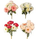 Angolrózsa, gerbera csokor 9v. M42cm 12db/#