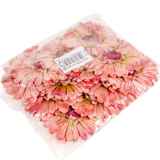 Gerbera virágfej őszi rózsaszín D12cm 12db/csom.