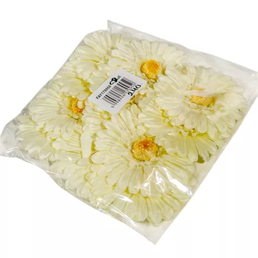 Gerbera virágfej krém D12cm 12db/csom.