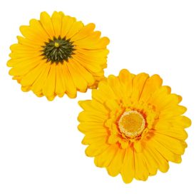 Gerbera virágfej sárga D12cm 12db/csom.