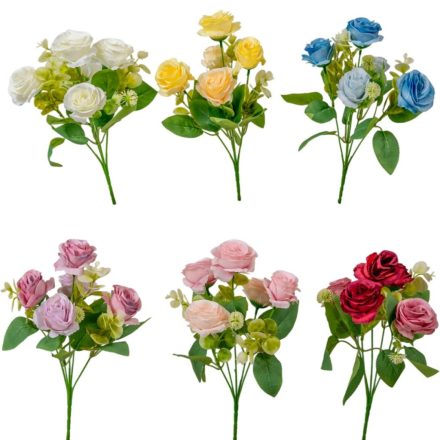 Rózsa csokor 5v. M31cm 48db/#