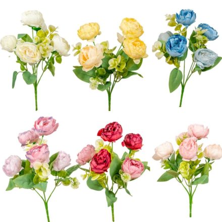 Peónia csokor 5v. mix M30cm 48db/#