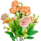 Rózsa, eukaliptusz  csokor 10v.M42cm 48db/#