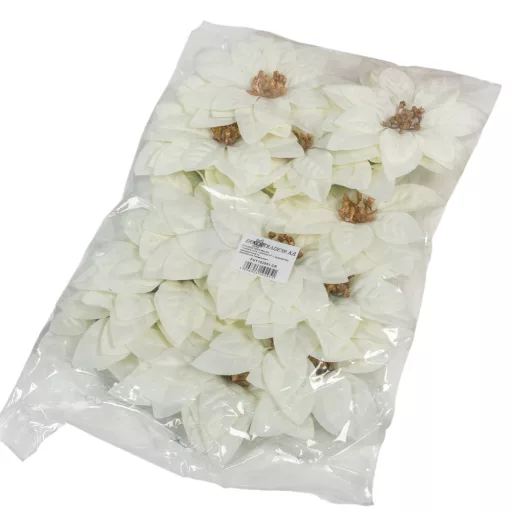 Mikulásvirág fej krém D13,5cm 24db/csom