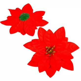 Mikulásvirág fej piros D13,5cm 24db/csom