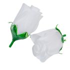 Rózsabimbó virágfej 7cm fehér 24db/csom