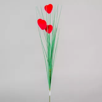Füves ág 3 szív pickkel M63cm