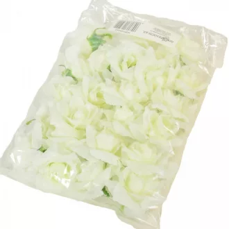 Angyalrózsa virágfej krém D6cm 24db/csom 288db/#