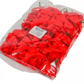 Angyalrózsa virágfej piros D6cm 24db/csom 288db/#