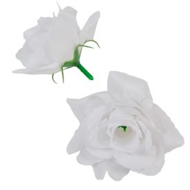 Angyalrózsa virágfej fehér D6cm 24db/csom 288db/#