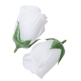 Rózsa virágfej 6,5cm fehér 24db/csom
